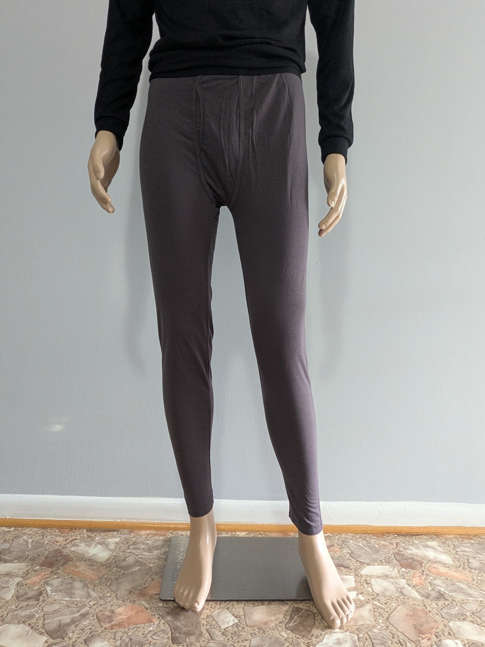 NEW Climate Smart ClimateFlex Men's Midweight Baselayer Pants–Dark Grey, Size L